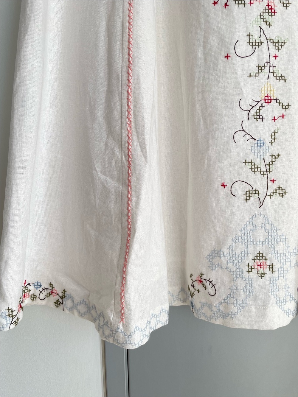 NWT CAMILA COELHO Embroidered White Two-Piece Set with Floral Motif - Picture 10 of 16